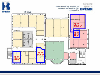 План помещения: Аренда офиса, 44 м² , Посадский переулок 4 , №3