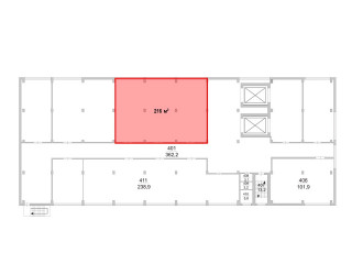 План помещения: Аренда склада, 216 м² , улица Восстания 100к172 , №1