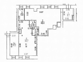 План помещения: Продажа помещения свободного назначения, 126 м² , Бауманская улица 43/1с2 , №1