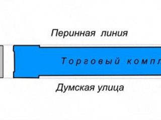 План помещения: Аренда магазина, 895 м² , Думская улица  , №1