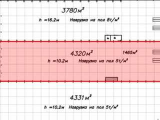 План помещения: Аренда склада, 4320 м² , Дизельная улица  , №1
