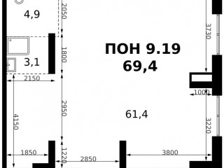 Продажа помещения свободного назначения 69 м² Монтажная улица вл8/24