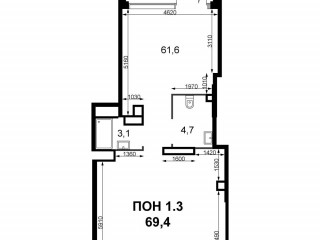 Продажа помещения свободного назначения 69 м² микрорайон Клязьма-Старбеево 1