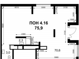 Продажа помещения свободного назначения 76 м² микрорайон Клязьма-Старбеево 1