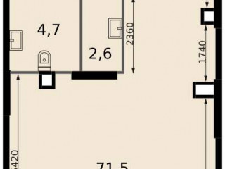 Продажа помещения свободного назначения 79 м² микрорайон Клязьма-Старбеево 1 