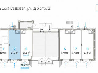 Фотография Аренда помещения свободного назначения, 28 м² , Большая Садовая улица 6с2  №3