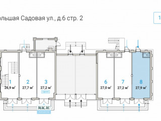 Фотография Аренда помещения свободного назначения, 28 м² , Большая Садовая улица 6с2  №3
