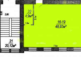 План помещения: Аренда офиса, 50 м² , улица Гончарова 12 , №1