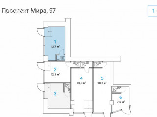 Фотография Аренда помещения свободного назначения, 14 м² , проспект Мира 97  №3