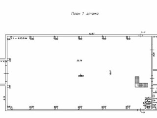 План помещения: Аренда производственного помещения, 850 м² , Заречная улица  , №2 План помещения: Аренда производственного помещения, 850 м² , Заречная улица  , №2