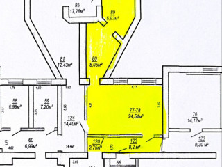 План помещения: Аренда помещения свободного назначения, 56 м² , улица Гончарова 12 , №1 План помещения: Аренда помещения свободного назначения, 56 м² , улица Гончарова 12 , №1