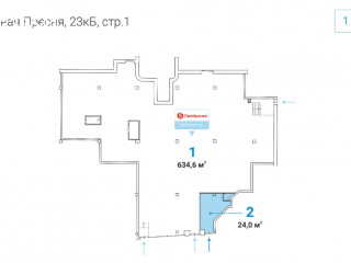 Фотография Аренда помещения свободного назначения, 24 м² , улица Красная Пресня 23кБс1  №4