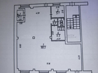 Продажа помещения свободного назначения 113 м² 1-й переулок Пестеля 16