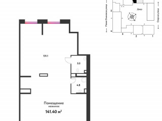 Продажа помещения свободного назначения 141 м² Озёрная улица вл42 