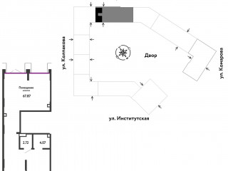 Продажа помещения свободного назначения 75 м² улица Комарова 17А 
