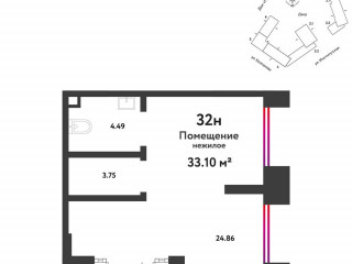 Продажа помещения свободного назначения 33 м² улица Коларова 17 