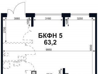 Продажа помещения свободного назначения 63 м² поселок Октябрьский 1 