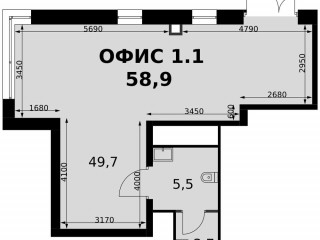 Продажа помещения свободного назначения 59 м² Строительный проезд 9