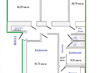 План помещения: Аренда офиса, 195 м² , 2-я Советская улица 27/2 , №1 План помещения: Аренда офиса, 195 м² , 2-я Советская улица 27/2 , №1